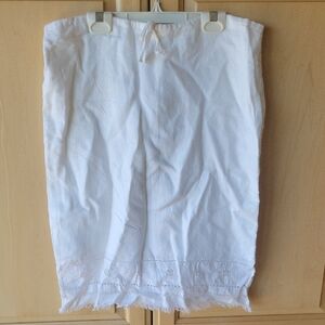 Max Studio White Linen Skirt